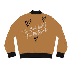 TGWTN Women's Bomber Jacket: Black/White | Light Brown