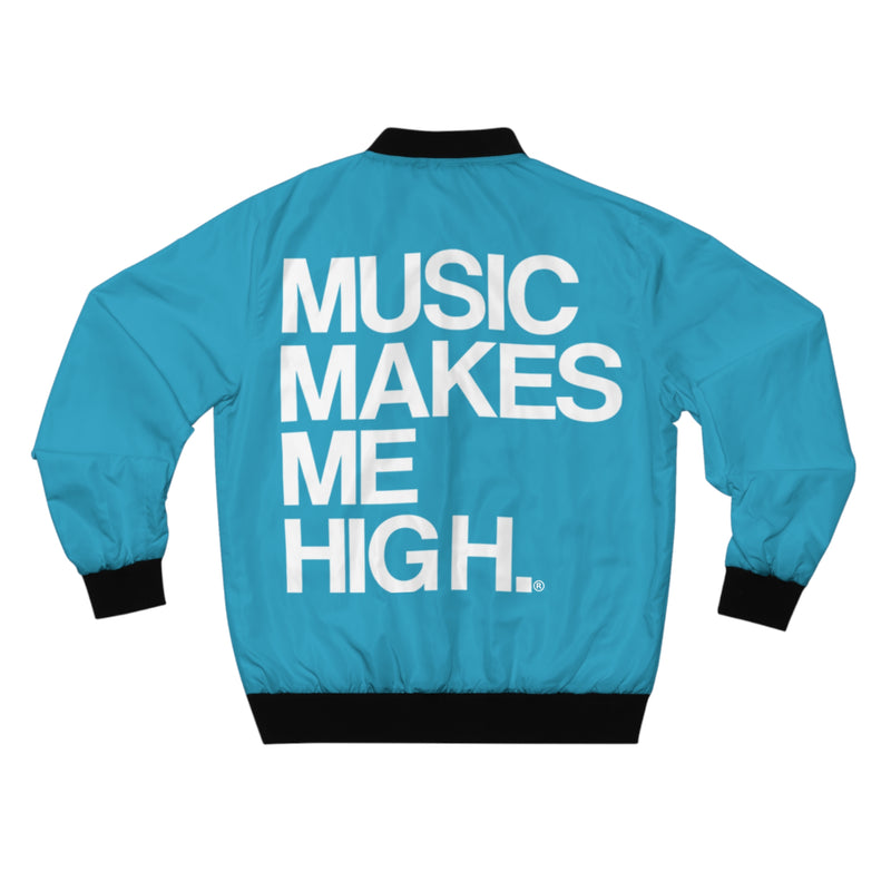 MMMH Unisex Bomber Jacket: Turquoise | White