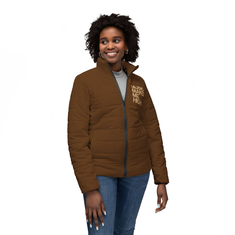 MMMH Women’s Puffer Jacket: Brown | Tan