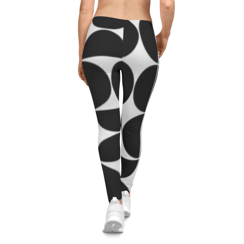 MMMH Leggings: Black Geo | Red