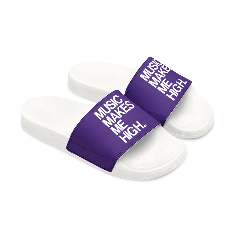 MMMH Unisex Slides: Purple/White | White