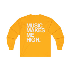 MMMH Unisex Long Sleeve Tee: Gold | White Lettering