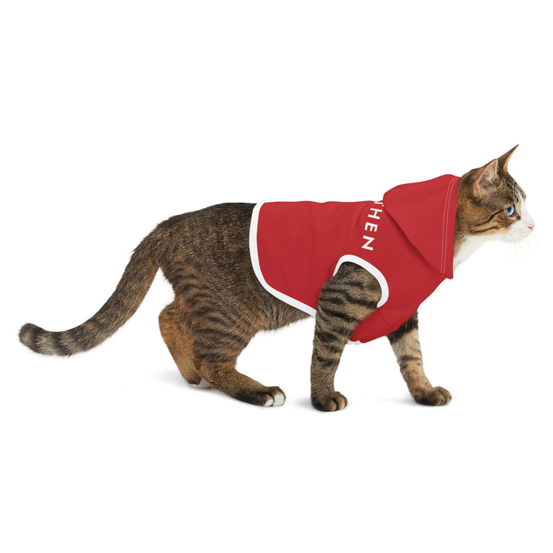 IJTT Pet Hoodie: AT Slash White | Red