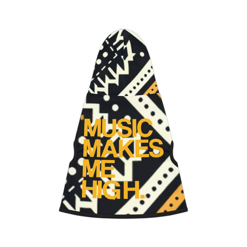 MMMH Pet Hoodie: Black Abstract | Yellow