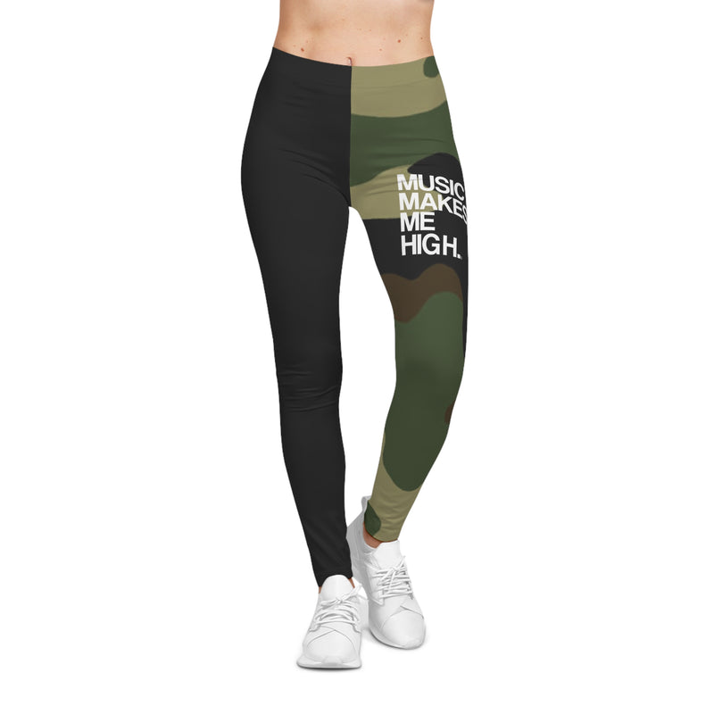 MMMH Leggings: Camo/Black | White