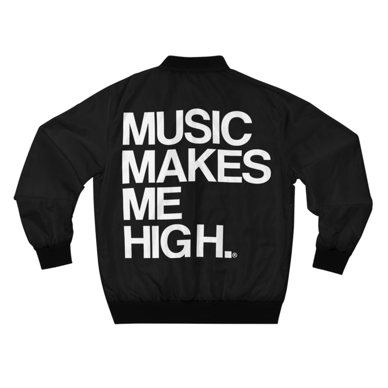 MMMH Bomber Jacket: Black | White Lettering