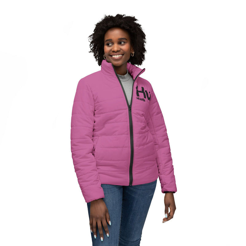 NOVL Women’s Puffer Jacket: Hustle Black | Light Pink