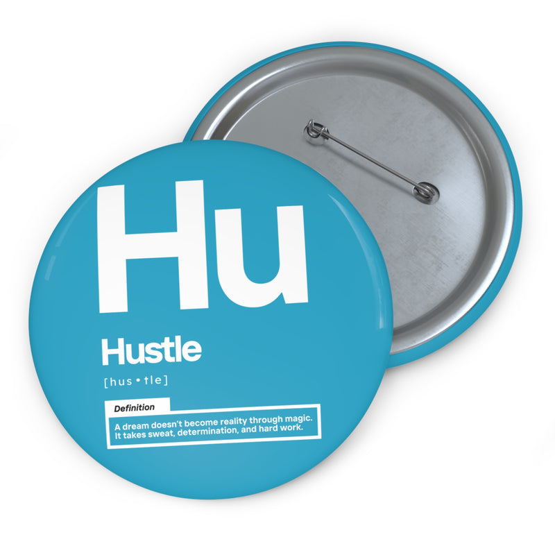 NOVL Round Pin: Hustle White | Turquoise