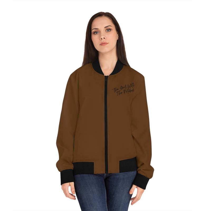 TGWTN Women's Bomber Jacket: Black | Brown