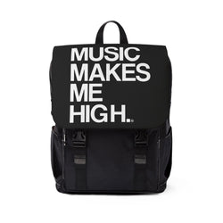 MMMH Backpack: Black | White Lettering