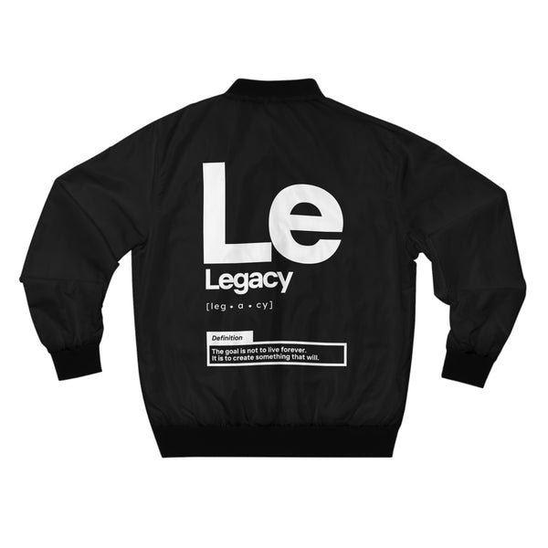 NOVL Unisex Bomber Jacket: Legacy Black | White