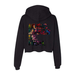 MMMH Cropped Hoodie: Black | Floral