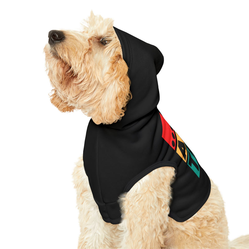 IJTT Pet Hoodie: AT Block Multi | Black