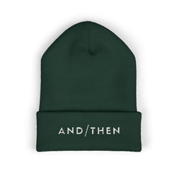 IJTT Beanie Hat: AT Slash White | Dark Green