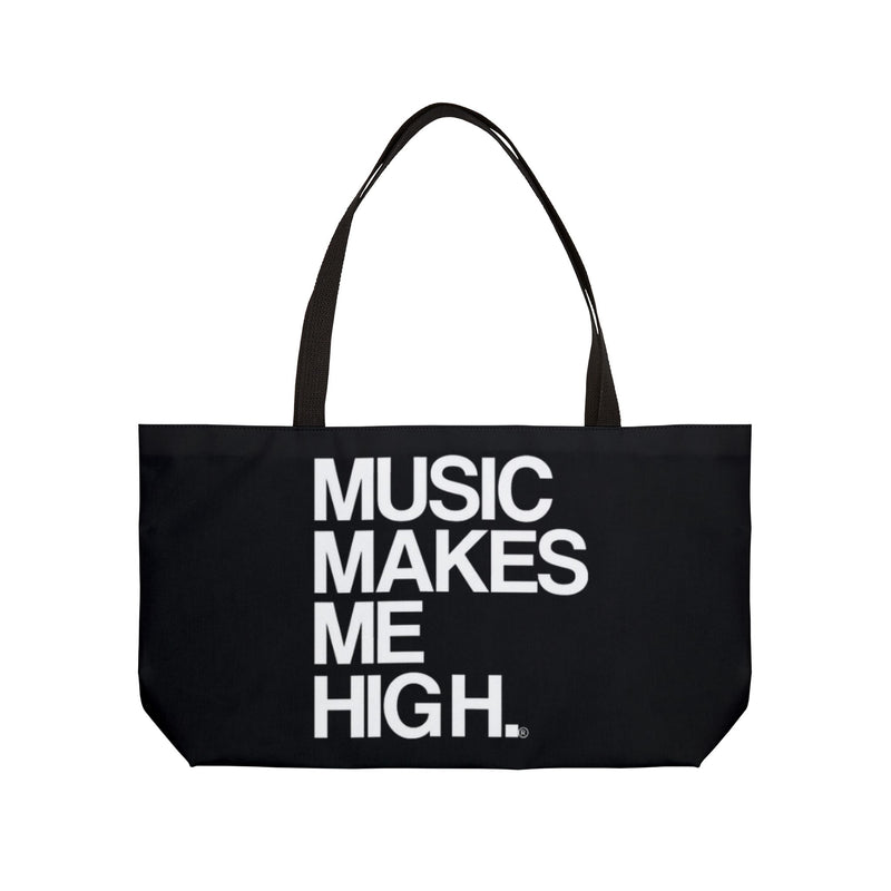 MMMH Weekender Bag (Black Handle): Black | White