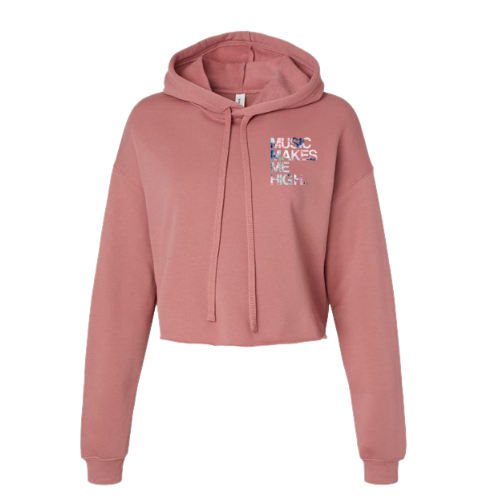 MMMH Cropped Hoodie: Mauve | Flowers