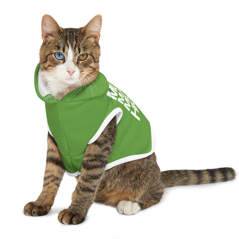 MMMH Pet Hoodie: Green | White