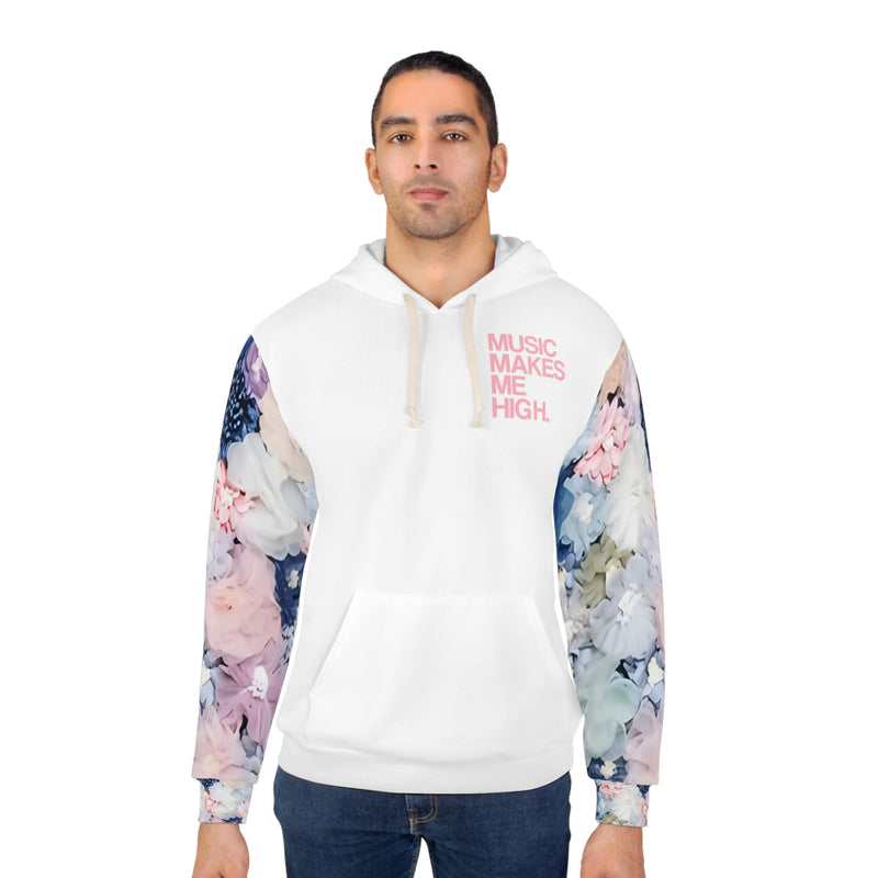 MMMH Unisex Hoodie: Flowers/White | Light Pink