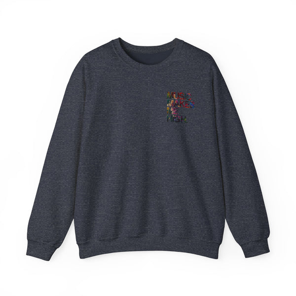 MMMH Unisex Sweatshirt: Heather Sport Dark Navy | Floral