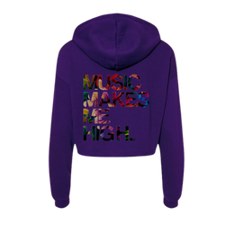 MMMH Cropped Hoodie: Purple | Floral