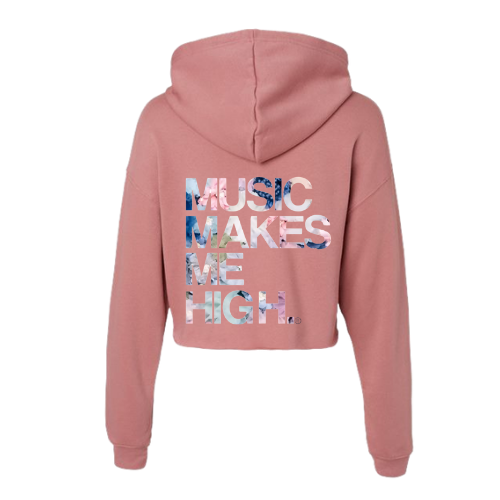 MMMH Cropped Hoodie: Mauve | Flowers