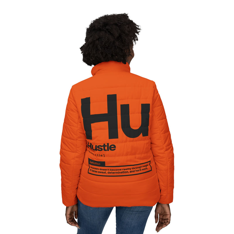 NOVL Women’s Puffer Jacket: Hustle Black | Orange