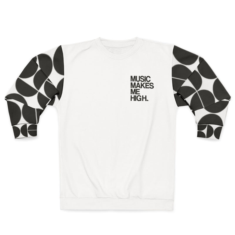 MMMH Unisex Sweatshirt: Black Geo/White | Black