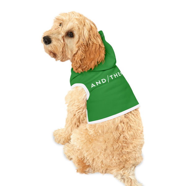 IJTT Pet Hoodie: AT Slash White | Irish Green