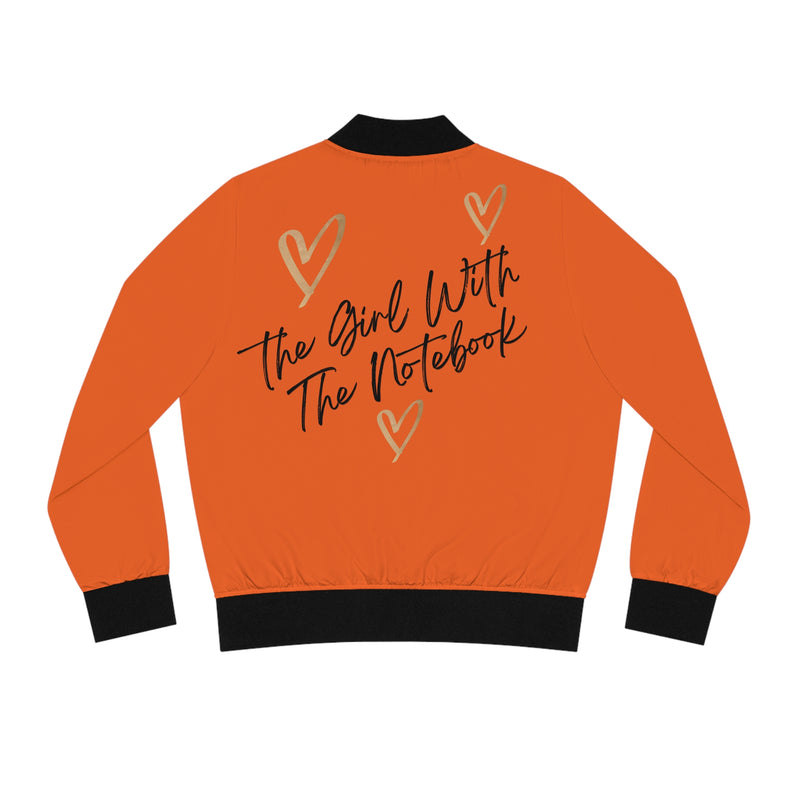 TGWTN Women's Bomber Jacket: Brown/Black | Orange