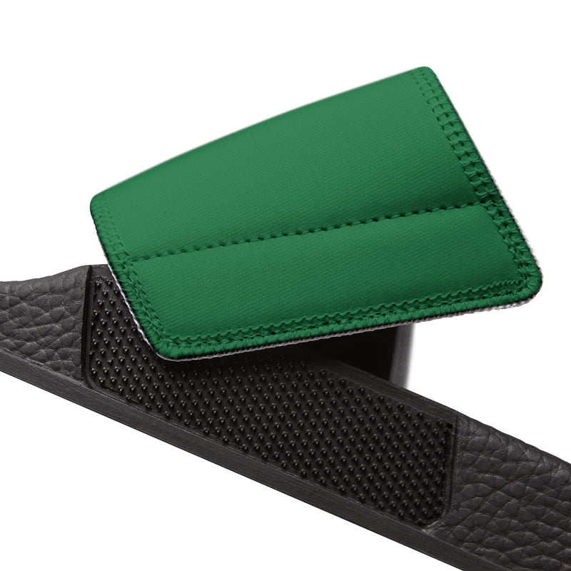 MMMH Unisex Slides: Dark Green/Black | Black