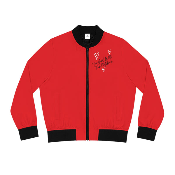 TGWTN Women's Bomber Jacket: White/Black | Red