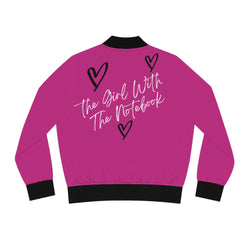 TGWTN Women's Bomber Jacket: Black/White | Pink