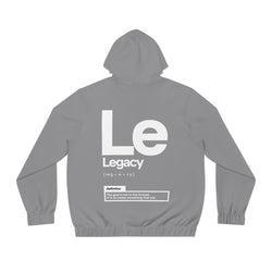 NOVL Unisex Zip Hoodie: Legacy Grey | White