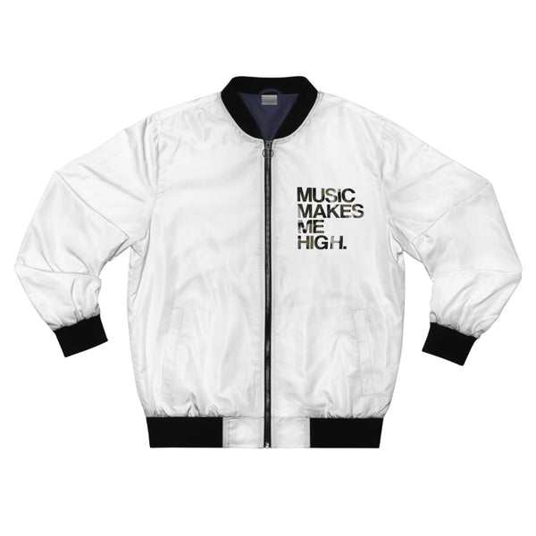 MMMH Bomber Jacket: White | Camo Lettering