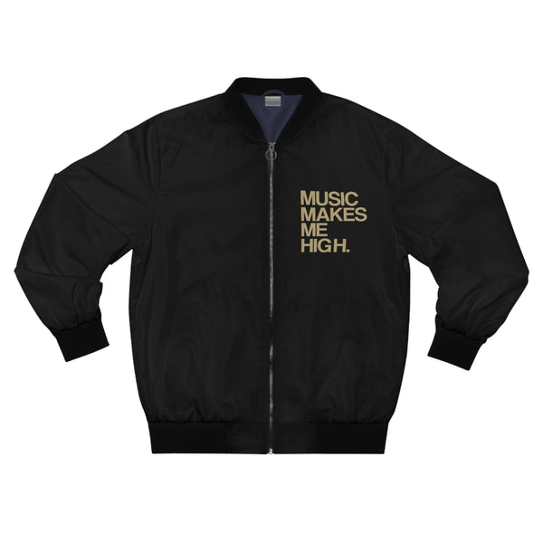 MMMH Bomber Jacket: Black | Gold Lettering