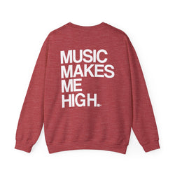 MMMH Unisex Sweatshirt: Heather Sport Scarlet Red | White