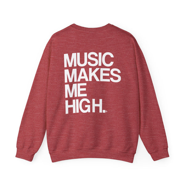 MMMH Unisex Sweatshirt: Heather Sport Scarlet Red | White Lettering