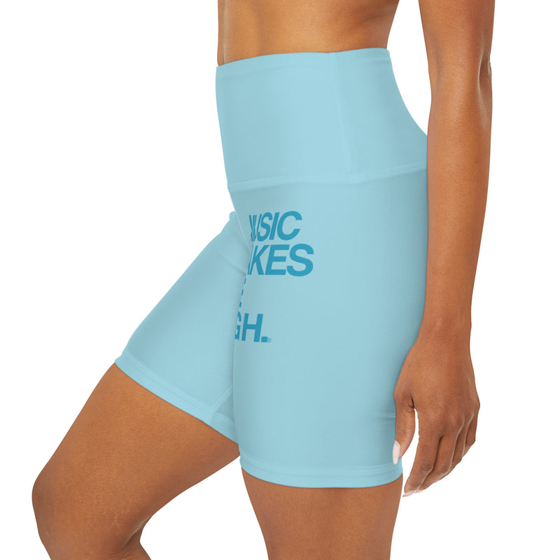 MMMH Yoga Shorts: Light Turquoise | Turquoise