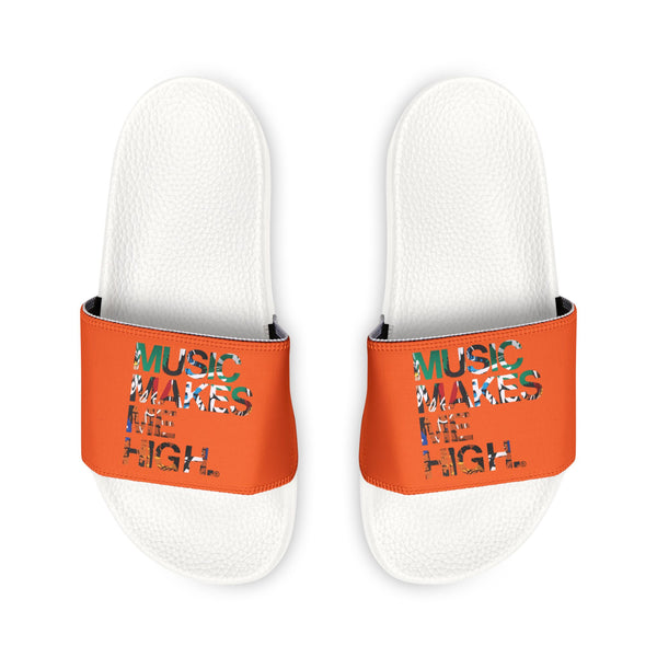 MMMH Unisex Slides: Orange/White | Graffiti