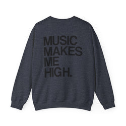 MMMH Unisex Sweatshirt: Heather Sport Dark Navy | Black Lettering