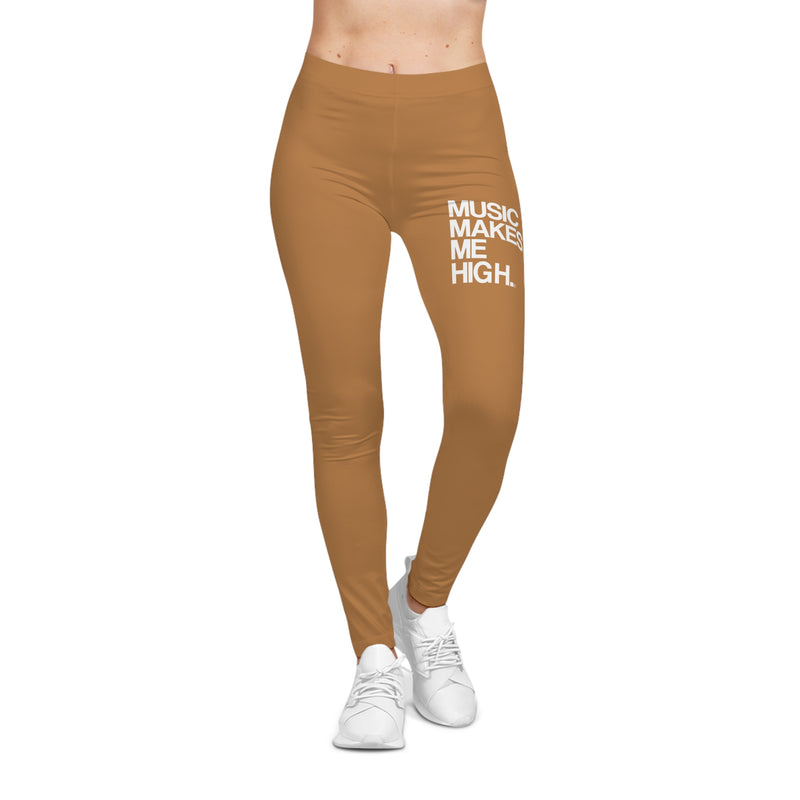 MMMH Leggings: Light Brown | White