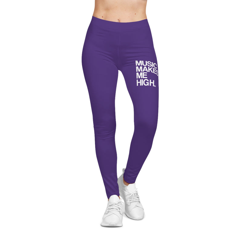 MMMH Leggings: Purple | White