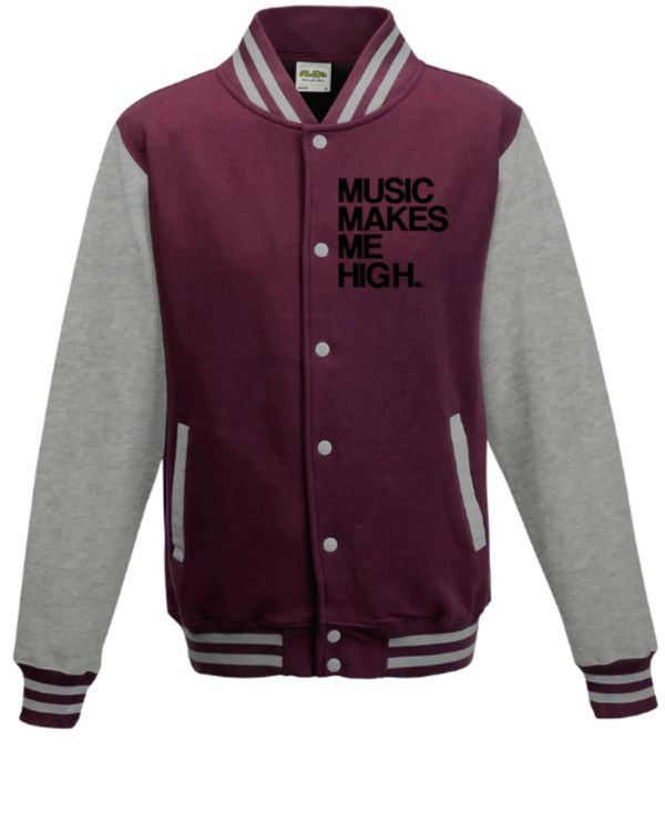 MMMH Unisex Letterman Jacket: Maroon/Gray | Black