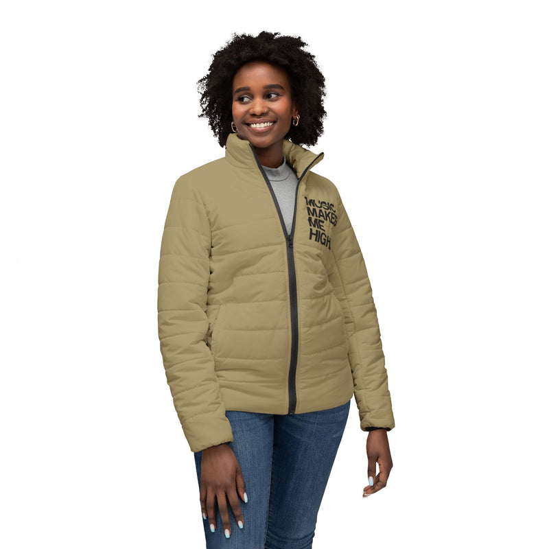 MMMH Women’s Puffer Jacket: Gold | Black