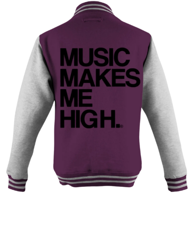 MMMH Unisex Letterman Jacket: Maroon/Gray | Black