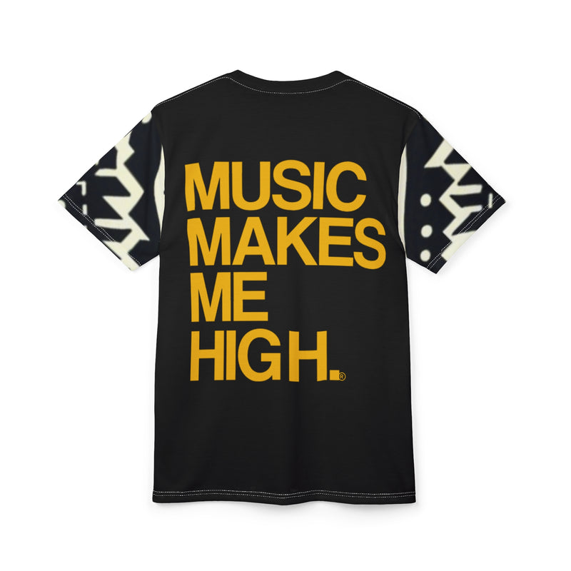 MMMH Unisex T-Shirt: Black Abstract/Black | Yellow