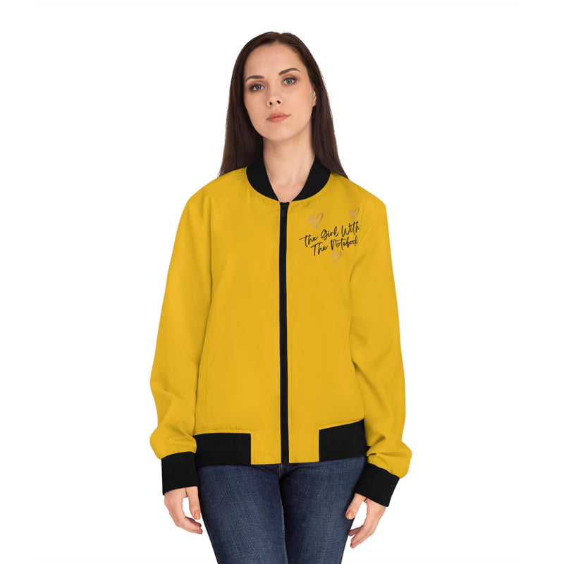 TGWTN Women's Bomber Jacket: Brown/Black | Yellow