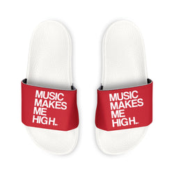 MMMH Unisex Slides: Dark Red/White | White