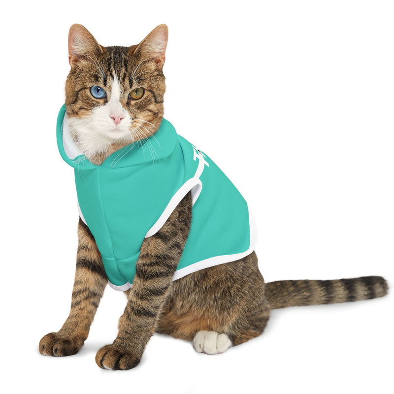 IJTT Pet Hoodie: AT Strike White | Teal