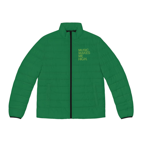 MMMH Men's Puffer Jacket: Dark Green | Green